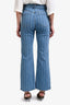 Veronica Beard Blue Striped Wide Leg Jeans Size 27