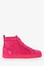 Christian Louboutin Hot Pink Suede High Top Louis Sneakers Size 42 Mens