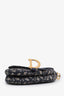 Christian Dior Blue Oblique Jacquard Saddle Mini Bag with Strap