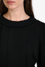 Pre-loved Chanel™ 2007 Silk Raw Hem Pleated Midi Dress Size 42