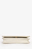 Christian Dior 2018 Off White Leather Studded Diorama Wallet On Chain