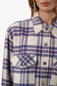 Veste à carreaux en mélange de laine crème/bleu Isabel Marant Étoile, taille 38