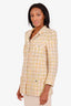 Pre-loved Chanel™ 1996 Yellow Tweed Jacket Estimated Size 38