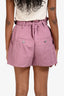 Isabel Marant Etoile Dusty Purple Cotton Linen High Rise Shorts Size 36