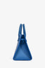 Mansur Gavriel Blue Leather Logo Top Handle with Strap
