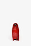Christian Dior Red Patent Cannage Leather Lady Clutch with Chain