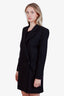 Smythe Black Single Button Blazer Mini Dress Size 2