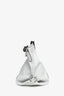 Salvatore Ferragamo White Leather Ring Handle Large Hobo Bag with Strap