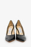 Jimmy Choo Black Leather Heels Size 38.5