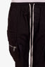 Rick Owens Black Cotton Cargo Pants Size 36