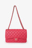 Pre-loved Chanel™ 2019-20 Pink Quilted Caviar Leather Jumbo Double Flap GHW