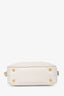 Miu Miu White Leather Arcadie Top Handle Bag