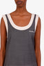 Miu Miu Grey Pleated Grisaille Sleeveless Mini Dress Size 36