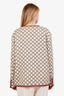 Gucci Beige/Purple Tweed GG Monogram Evening Jacket Size 46