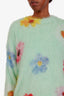 Acne Studios Green Flowers Oversized Furry Sweater Size XS
