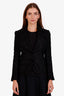 Dolce & Gabbana Wool Silk Black Lace Detail Blazer Jacket Size 42