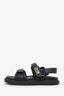 Christian Dior Black Leather 'Dioract' Sandals Size 37.5