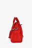 Balenciaga Red Suede City Bag