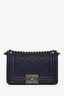 Pre-loved Chanel™ 2013-14 Blue Leather Small CC Boy Bag