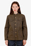 L'Agence Green Gold Buttons Utility Jacket Size M