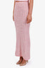 Balenciaga Pink Tweed Back To Front Maxi Skirt Size XS