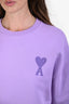 Ami Paris Purple Ami de Coeur Sweatshirt Size M