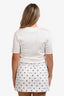 Off-White White Logo Ribbed Short Sleeve Top Size L