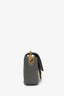 Fendi Grey Leather Baguette Chain Midi Shoulder Bag GHW