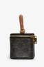 Celine Brown Coated Canvas and Calfskin Mini Triomphe Vanity Case Top Handle with Shoulder Strap