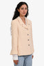 Pre-Loved Chanel™ Cruise 2000 Beige/White Tweed Single Breasted Blazer Size 44