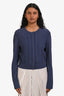 Salvatore Ferragamo Blue Gancini Cardigan Size M