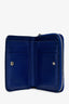 Saint Laurent Blue Leather Rive Gauche Zip Wallet