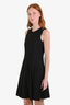 Theory Black Wool Pleated Sleeveless Dress Size 4