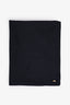 Saint Laurent Black Wool Silk Jacquard Cheetah Scarf