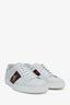 Gucci White Leather Web Bee Ace Sneakers Size 12 Mens