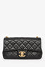 Pre-loved Chanel™ 2019-20 Black Caviar Quilted Leather Mini Camilla Flower Crush Single Flap