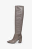 Prada Grey Leather Knee High Boots Size 36.5