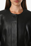 Toteme Black Lamb Leather Collarless Jacket Size 36