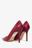 Jimmy Choo Pink Croc-Embossed Leather Abel Pumps Size 40
