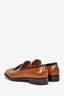Max Mara Brown Leather Tasselled Loafers Size 38.5