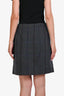 Acne Studios Grey/Purple Striped Wool Wrap Skirt Size 38