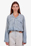 R13 Blue Denim Crossover Utility Shirt Size S
