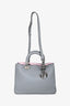 Christian Dior Grey/Pink Leather Medium Diorissimo Tote with Pouch
