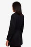Hermès Black Wool Long Buttoned Blazer Size 38