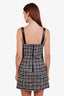 Alice + Olivia Black/White Tweed Plaid Sleeveless Mini Dress Size 4