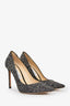 Jimmy Choo Blue Glitter Heels Size 38.5