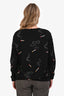 No.21 Black Graphic Printed Knit Crewneck Sweater Size 46
