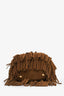 Saint Laurent Brown Suede Fringe Small Emmanuelle Bucket Bag