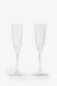 Hermès Crystal Iskender Champagne Flute (Set of 2)