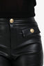 L'Agence Black Faux Leather High Waisted Shorts Size 2